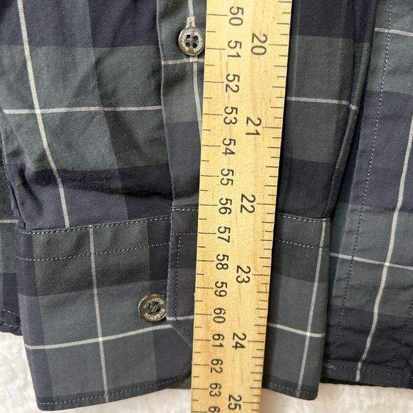 Bugatchi M Men’s Plaid Button Up Blue *button Flaw Business Office Work Preppy - Picture 8 of 11